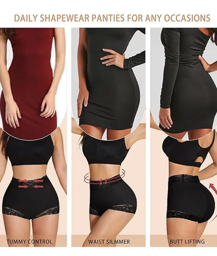 Pacco da 3 slip modellanti – Vita alta, senza cuciture ed effetto push-up glutei